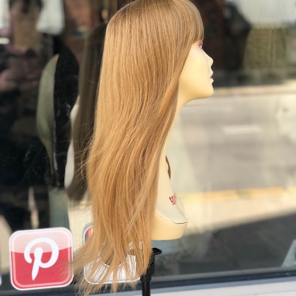 Human hair Wig Long strawberry blonde bangs 2020 - Picture 5 of 8